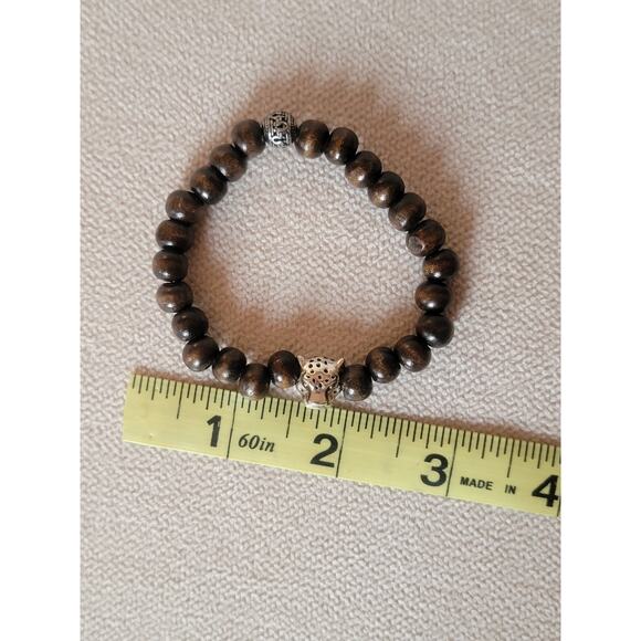 Silver-Tone Leopard Head & Accent Bead - Picture 4 of 4